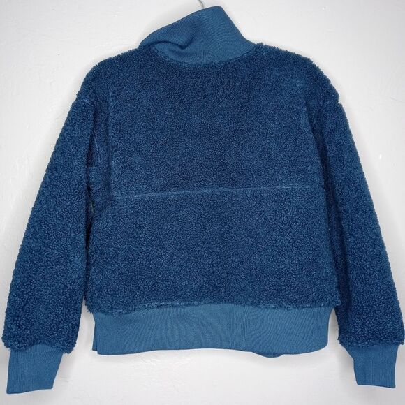 JoyLab Blue Sherpa Pullover Half Zip Jacket - Picture 7 of 8